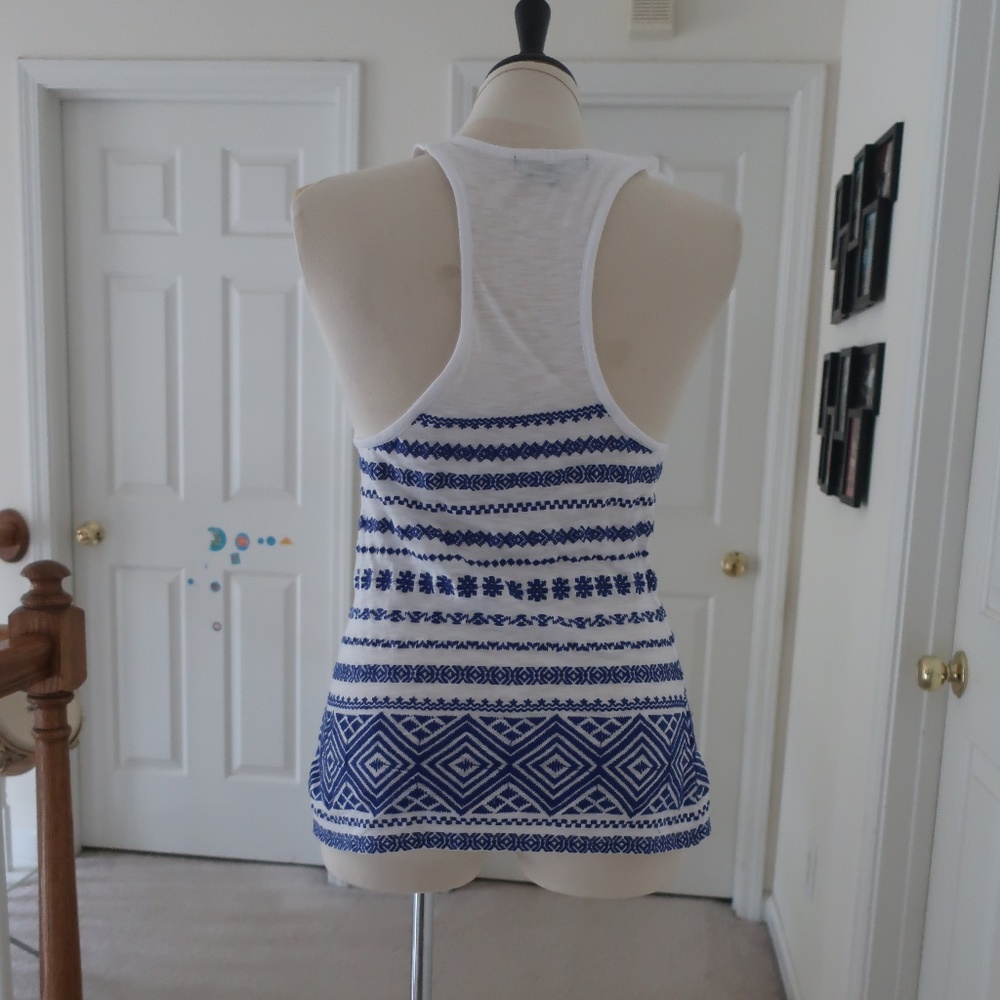 Sam Edelman Embroidered Racerback Tank Size Medium - Picture 2 of 4